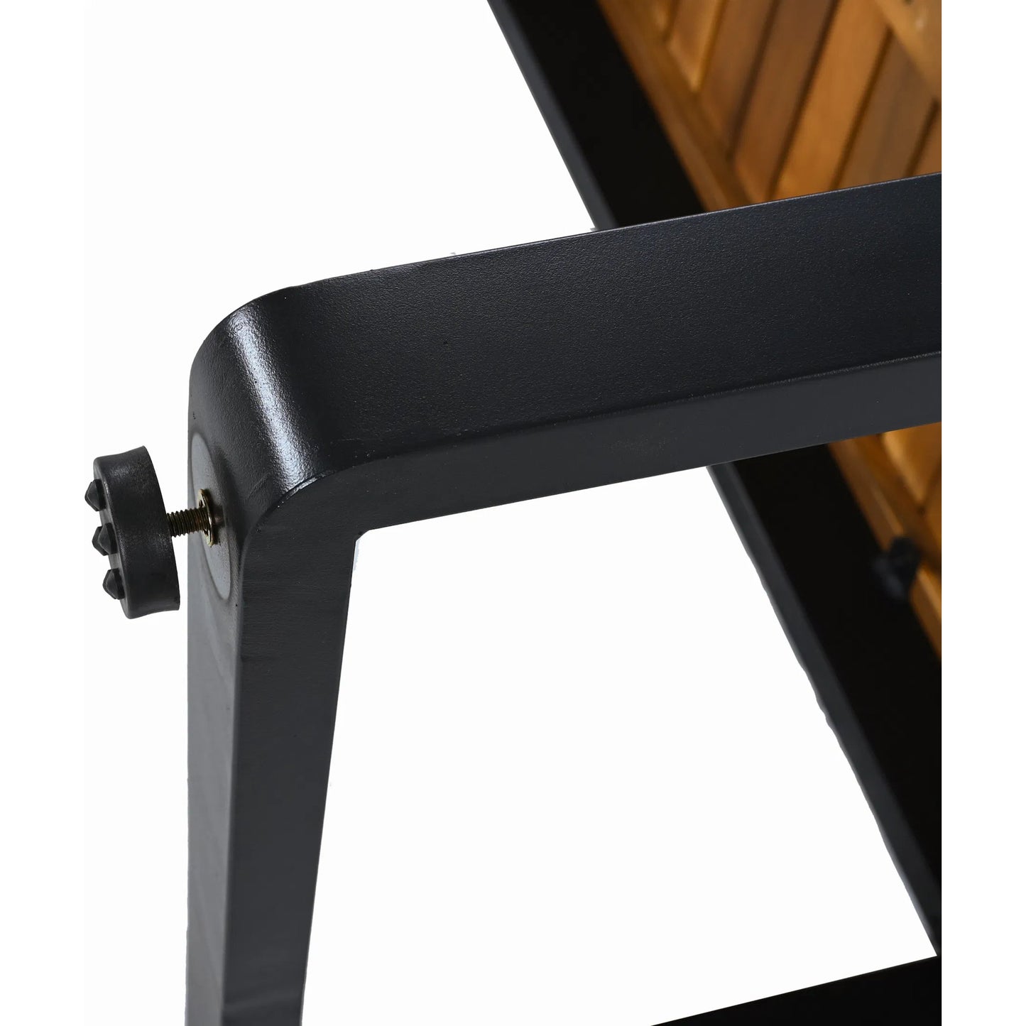 006 SI-2454092 | Closeup | Edgefield Living Set by HedgeApple Essentials in black, taupe. Made from acacia, iron, steel, poly cd, foam in a transitional style.