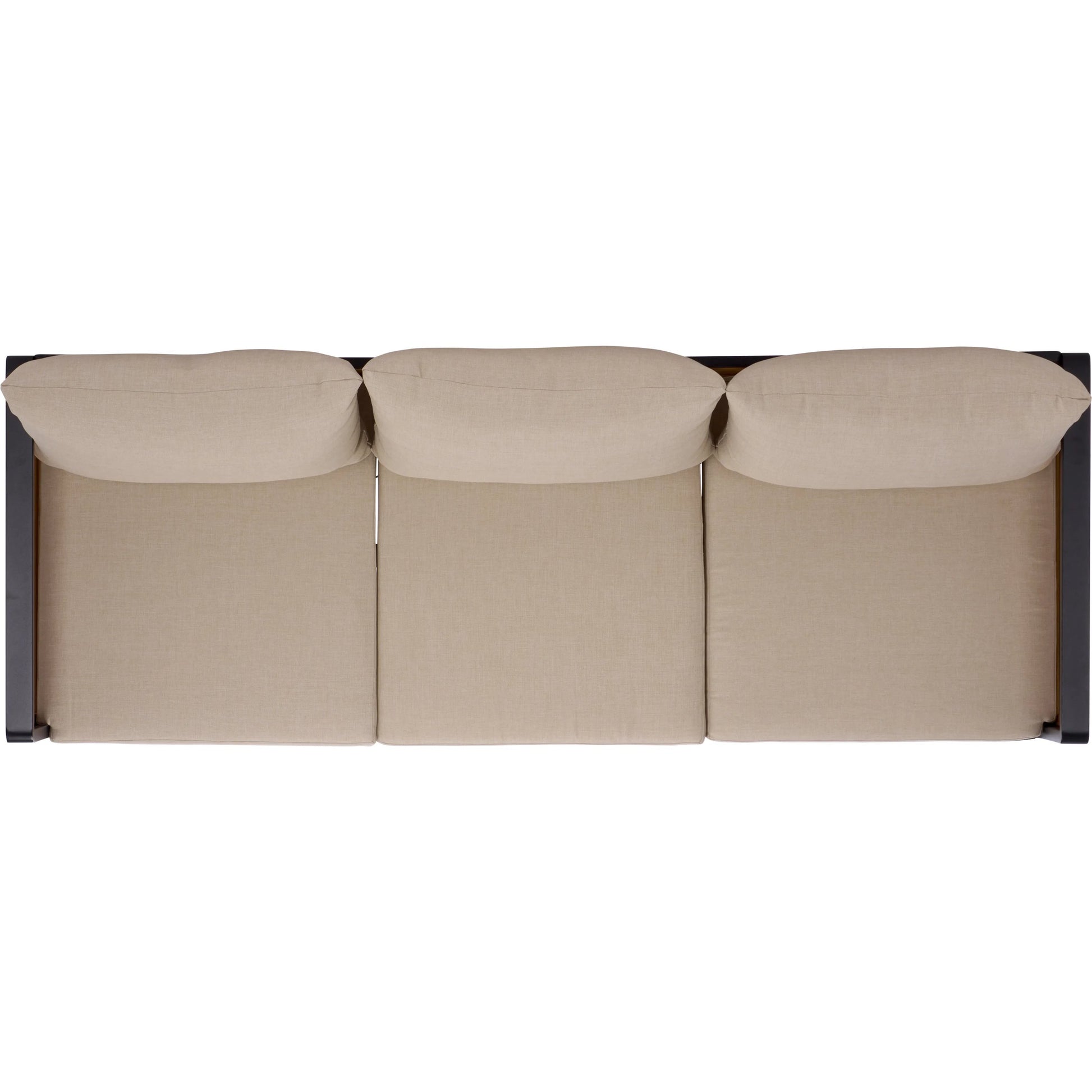Edgefield 3 Seater Sofa by HedgeApple Essentials in black, taupe. Made from eucalyptus, iron, steel, poly cd, foam in a transitional style.