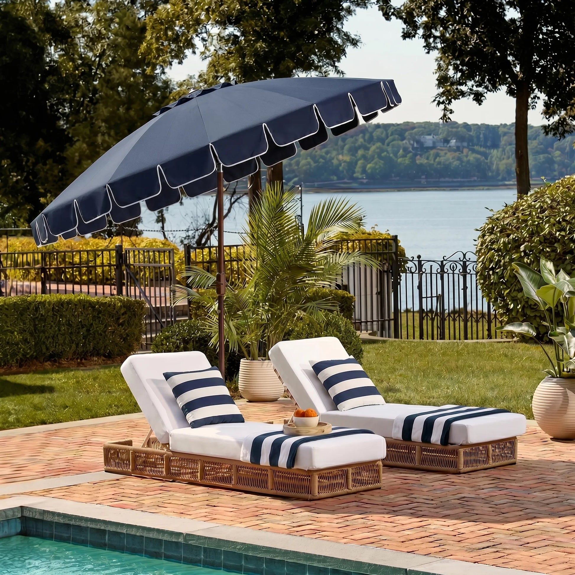 Labette Crank Umbrella by HedgeApple Essentials. Made from aluminum, 100% polyester in a unique style.