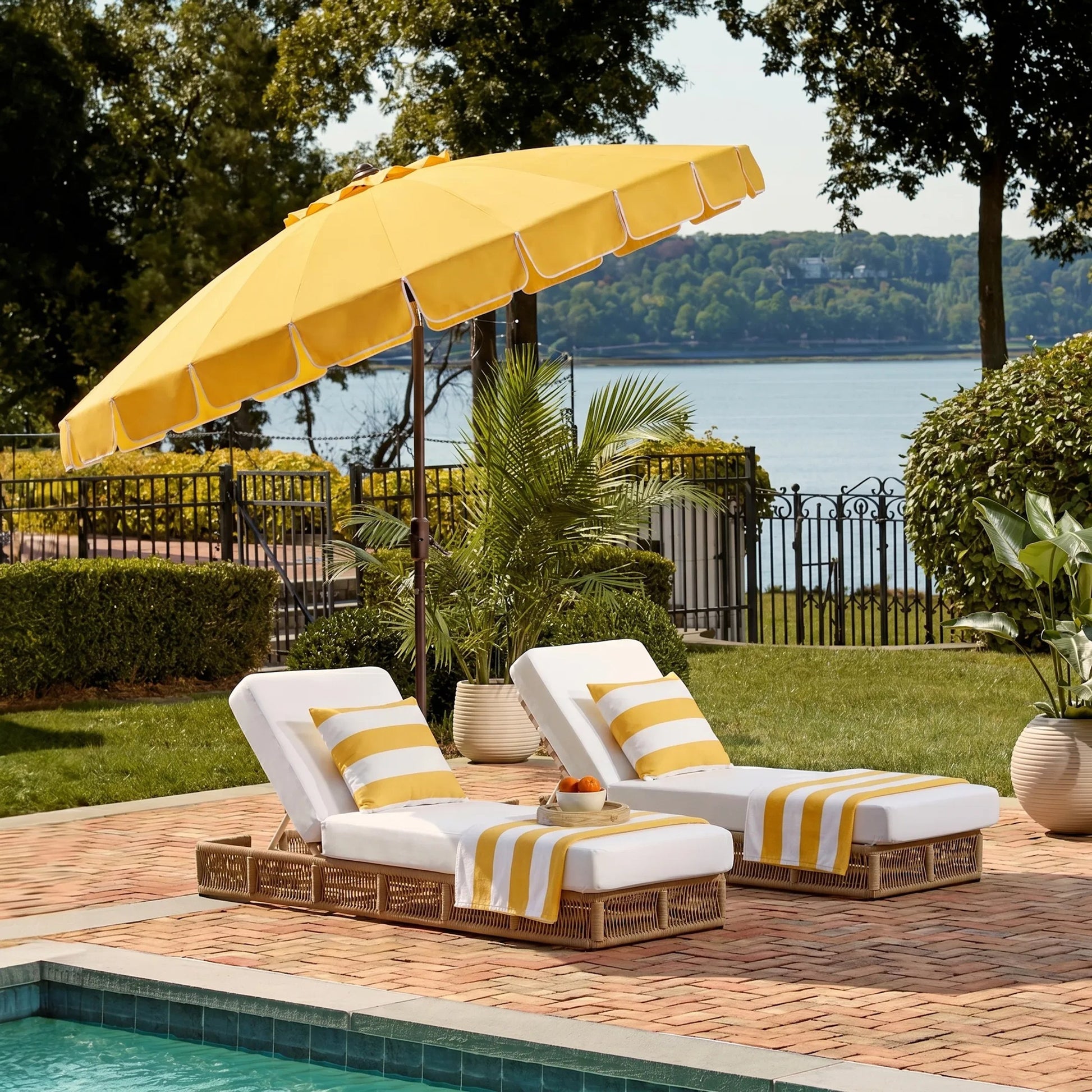 Labette Crank Umbrella by HedgeApple Essentials. Made from aluminum, 100% polyester in a unique style.