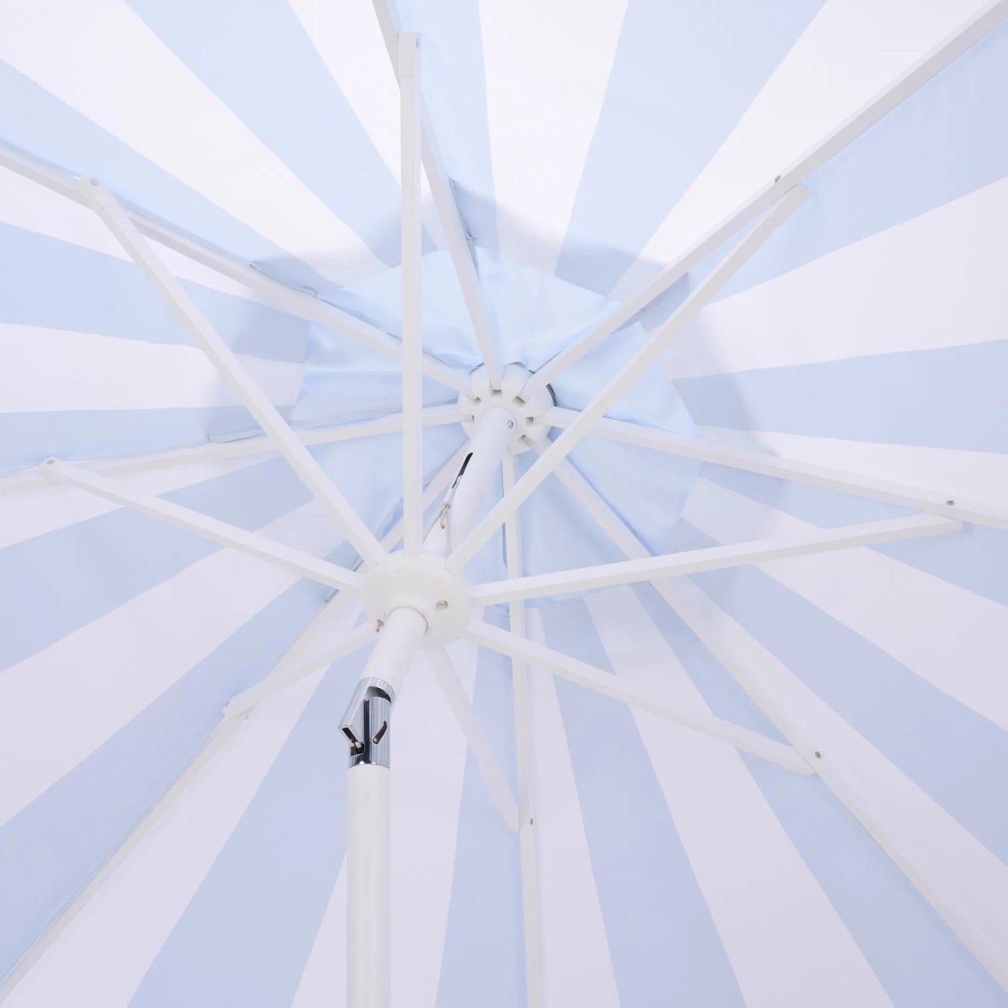 023 SI-2526844 | Closeup | Waupaca Crank Umbrella by HedgeApple Essentials. Made from aluminum, 100% polyester in a eclectic & global style.