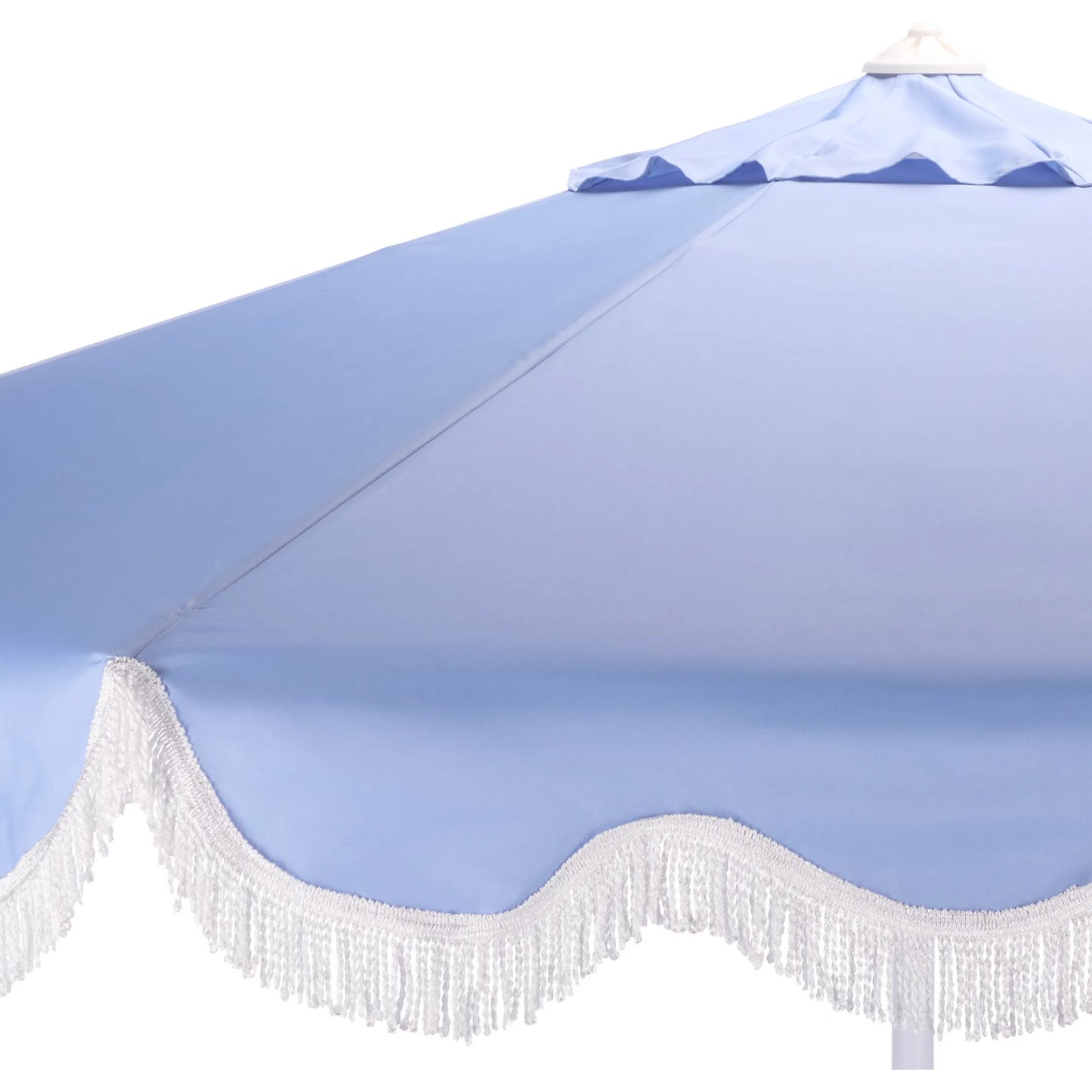 022 SI-2526849 | Closeup | Tinian Crank Umbrella by HedgeApple Essentials. Made from aluminum, 100% polyester in a transitional style.