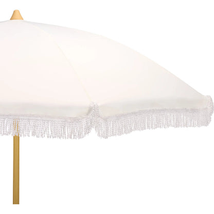 Meriwether Beach Umbrella by HedgeApple Essentials. Made from aluminum, 100% polyester in a unique style.
