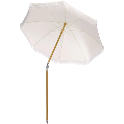 Meriwether Beach Umbrella by HedgeApple Essentials. Made from aluminum, 100% polyester in a unique style.
