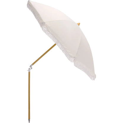 Meriwether Beach Umbrella by HedgeApple Essentials. Made from aluminum, 100% polyester in a unique style.