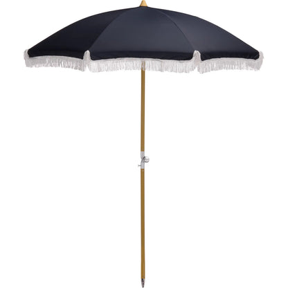 Meriwether Beach Umbrella by HedgeApple Essentials. Made from aluminum, 100% polyester in a unique style.