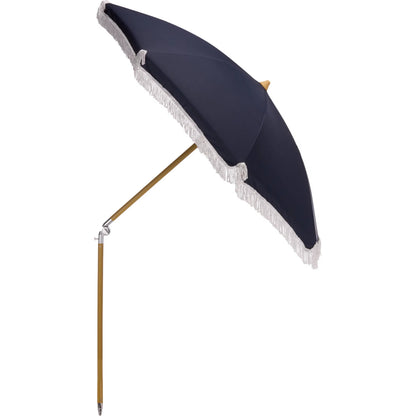 Meriwether Beach Umbrella by HedgeApple Essentials. Made from aluminum, 100% polyester in a unique style.