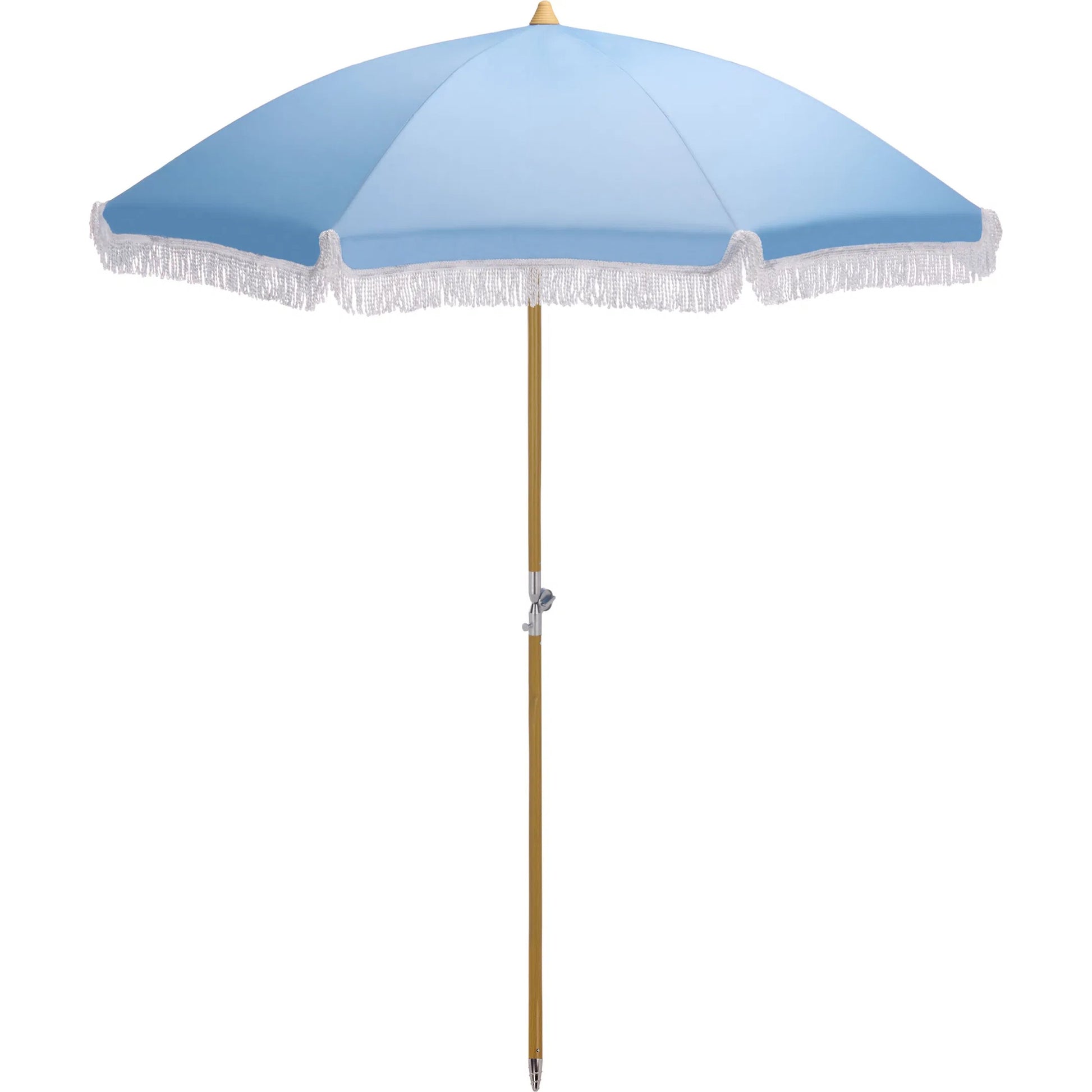 Meriwether Beach Umbrella by HedgeApple Essentials. Made from aluminum, 100% polyester in a unique style.