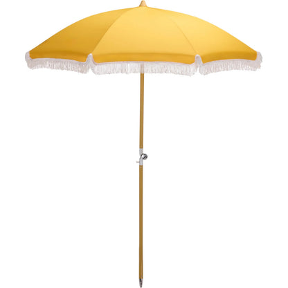 Meriwether Beach Umbrella by HedgeApple Essentials. Made from aluminum, 100% polyester in a unique style.