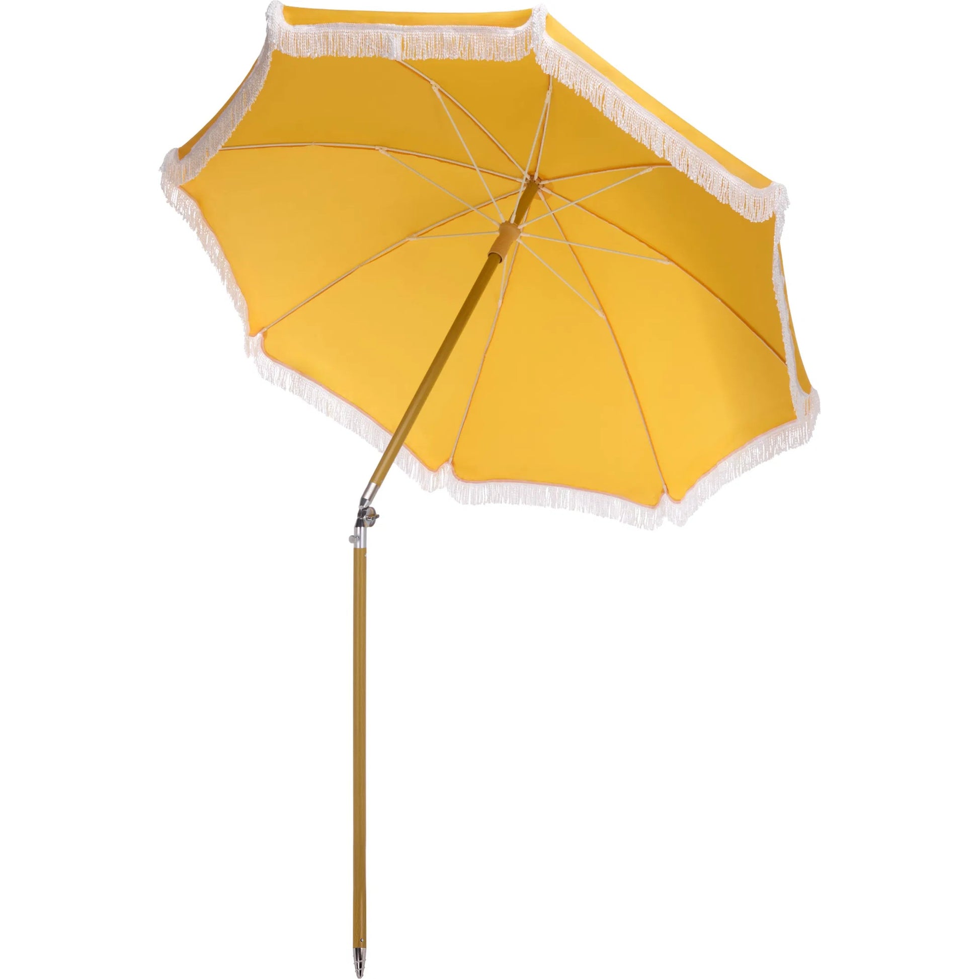 Meriwether Beach Umbrella by HedgeApple Essentials. Made from aluminum, 100% polyester in a unique style.