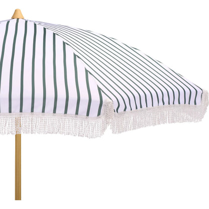 Swains Beach Umbrella by HedgeApple Essentials. Made from aluminum, 100% polyester in a unique style.