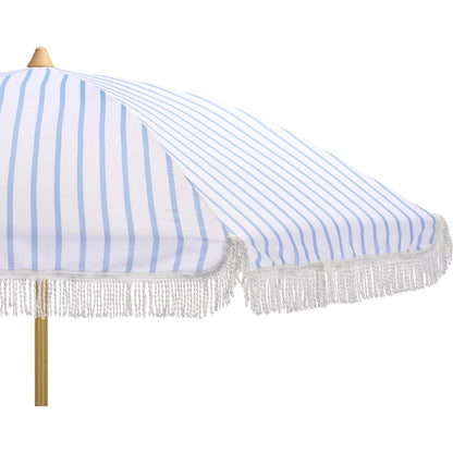Swains Beach Umbrella by HedgeApple Essentials. Made from aluminum, 100% polyester in a unique style.