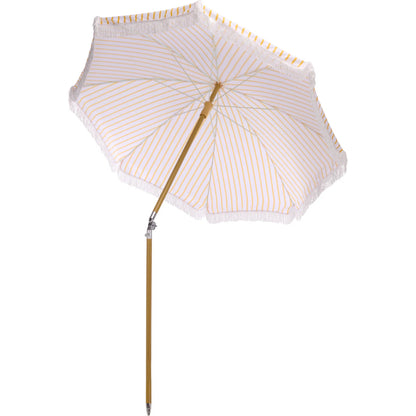 Swains Beach Umbrella by HedgeApple Essentials. Made from aluminum, 100% polyester in a unique style.