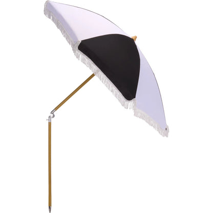 Roane Beach Umbrella by HedgeApple Essentials. Made from aluminum, 100% polyester in a unique style.