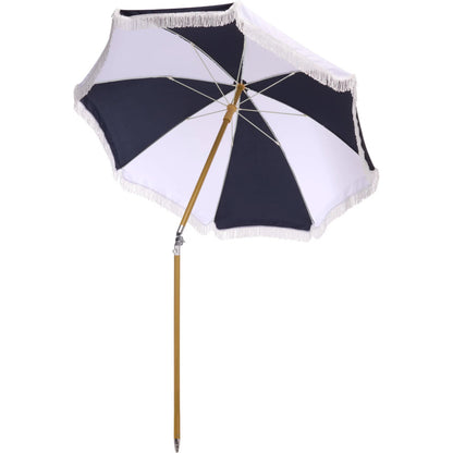Roane Beach Umbrella by HedgeApple Essentials. Made from aluminum, 100% polyester in a unique style.