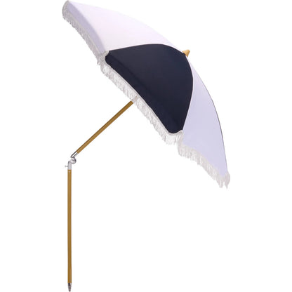 Roane Beach Umbrella by HedgeApple Essentials. Made from aluminum, 100% polyester in a unique style.