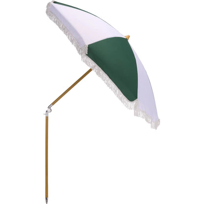 Roane Beach Umbrella by HedgeApple Essentials. Made from aluminum, 100% polyester in a unique style.