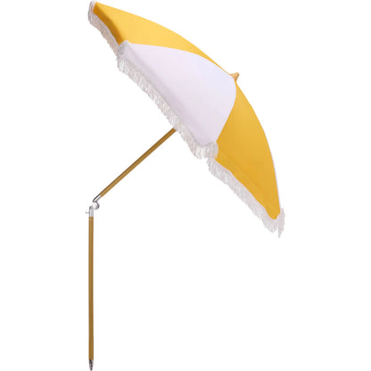 Roane Beach Umbrella by HedgeApple Essentials. Made from aluminum, 100% polyester in a unique style.