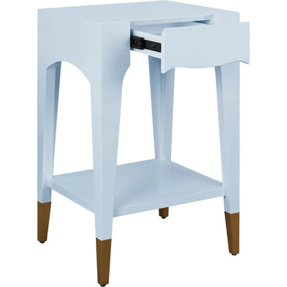 Patti Tapered Leg One Drawer Side Table by Worlds Away. Made from unique in a unique style.