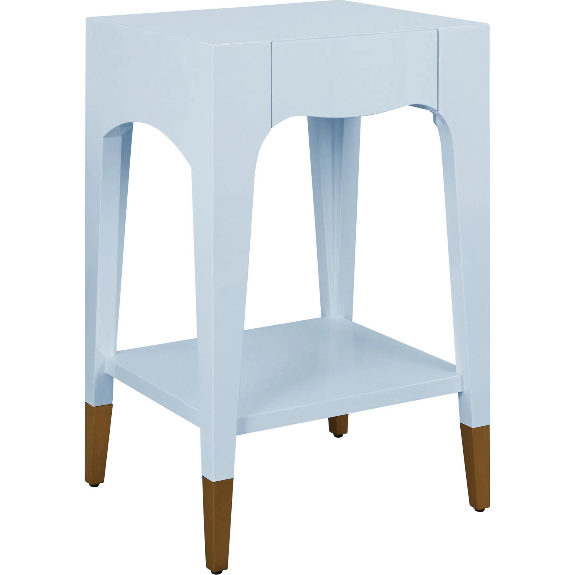 Patti Tapered Leg One Drawer Side Table by Worlds Away. Made from unique in a unique style.