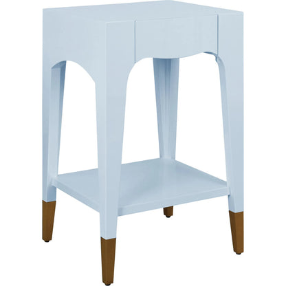 Patti Tapered Leg One Drawer Side Table by Worlds Away. Made from unique in a unique style.