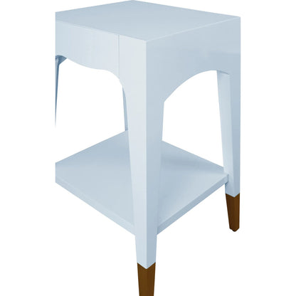 Patti Tapered Leg One Drawer Side Table by Worlds Away. Made from unique in a unique style.