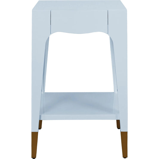 Patti Tapered Leg One Drawer Side Table by Worlds Away. Made from unique in a unique style.