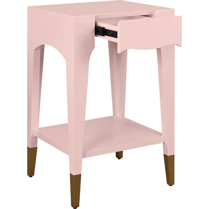 Patti Tapered Leg One Drawer Side Table by Worlds Away. Made from unique in a unique style.