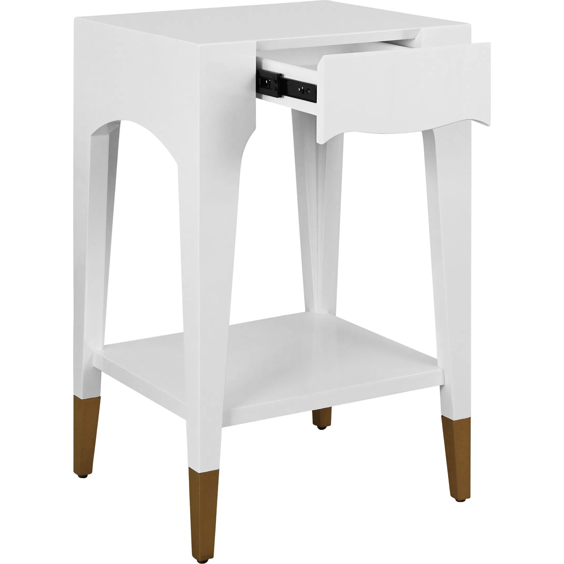 Patti Tapered Leg One Drawer Side Table by Worlds Away. Made from unique in a unique style.