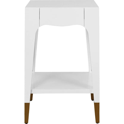 Patti Tapered Leg One Drawer Side Table by Worlds Away. Made from unique in a unique style.