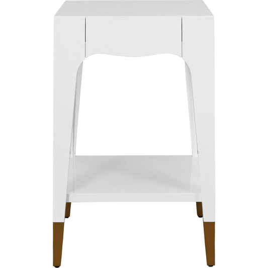 Patti Tapered Leg One Drawer Side Table by Worlds Away. Made from unique in a unique style.