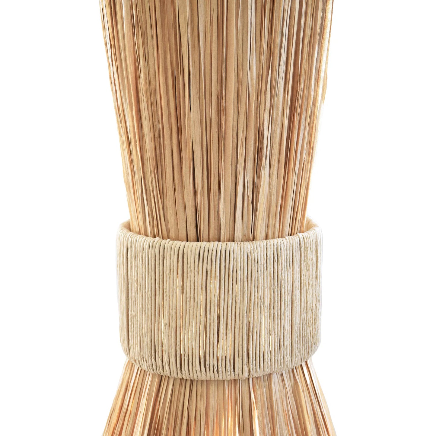 002 SI-2322981 | Closeup | Pax Elongated Hourglass Wrapped Pendant by Worlds Away in brown. Made from unique in a rustic style.