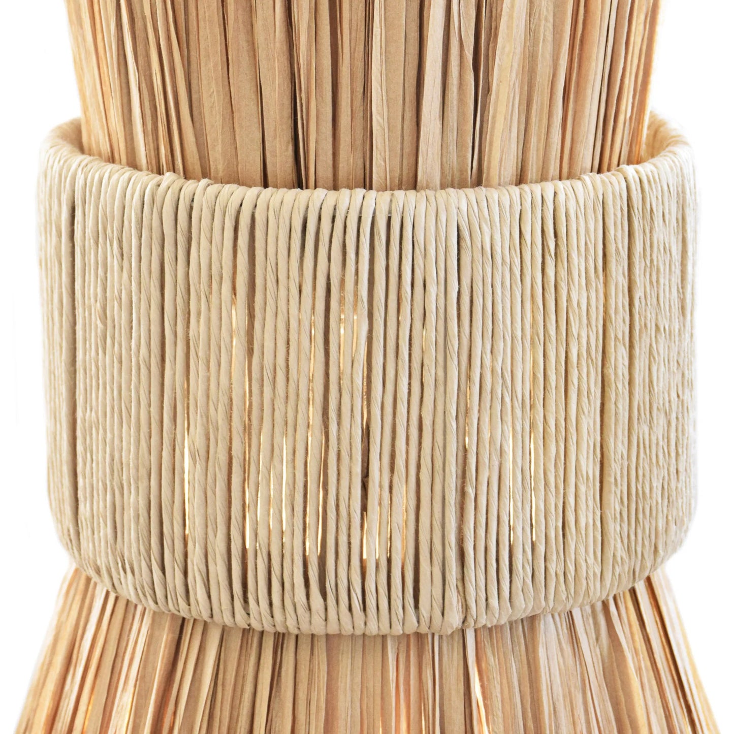 003 SI-2322981 | Closeup | Pax Elongated Hourglass Wrapped Pendant by Worlds Away in brown. Made from unique in a rustic style.