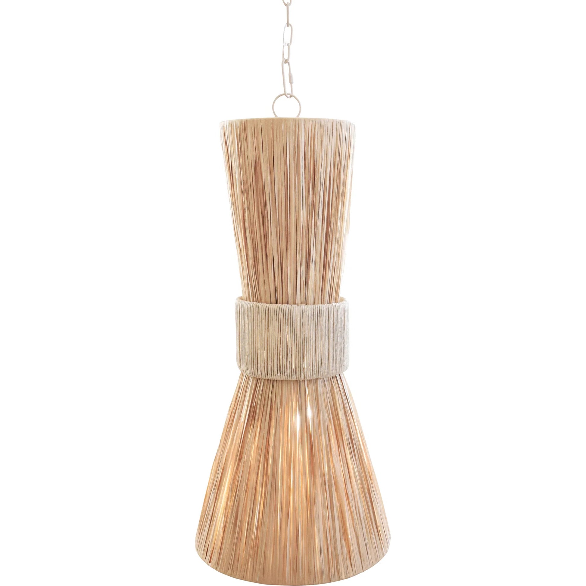 Pax Elongated Hourglass Wrapped Pendant by Worlds Away in brown. Made from unique in a rustic style.