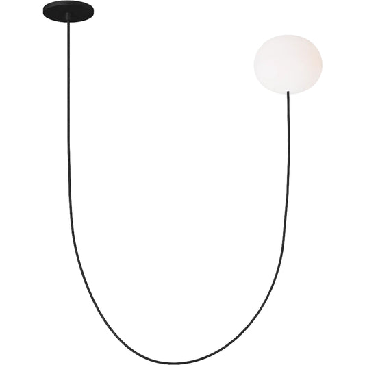 Helium Small 1 Light Chandelier by Visual Comfort & Co. in matte black. Made from steel in a unique style.