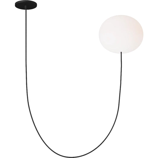 Helium Large 1 Light Chandelier by Visual Comfort & Co. in matte black. Made from steel in a modern style.