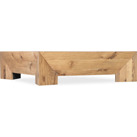 Wade Chunky Coffee Table by Hooker Furniture in natural light wood. Made from unique in a unique style.
