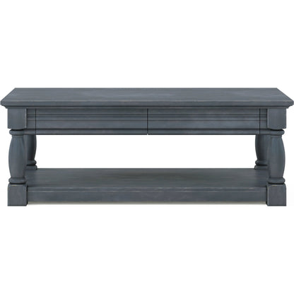 Alcove Cocktail Table by A.R.T. Furniture in slate. Made from acacia solids, maple veneers in a transitional style.