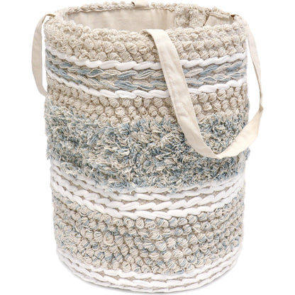 Grandcanyon Basket by Pasargad Home in white. Made from cotton in a eclectic & global style.