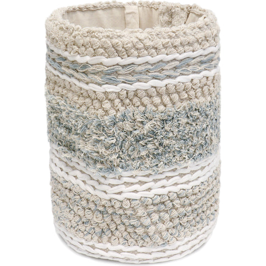 Grandcanyon Basket by Pasargad Home in white. Made from cotton in a eclectic & global style.