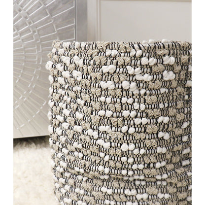 Grandcanyon Basket by Pasargad Home in white. Made from cotton in a eclectic & global style.