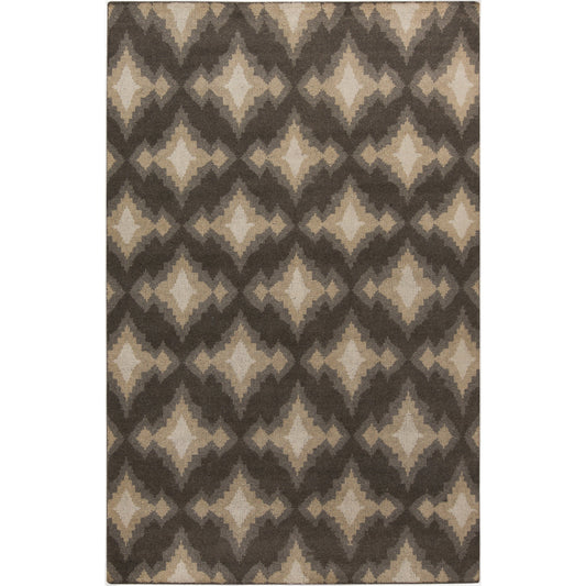 Pueblo Rug - 1546 by Surya in charcoal, light gray, light beige. Made from 100% wool in a unique style.