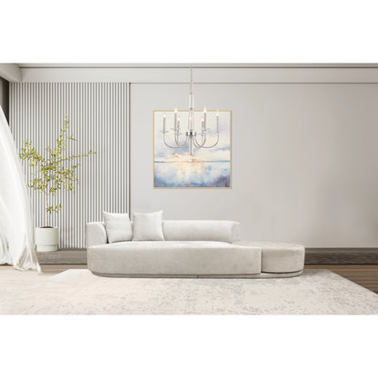 Cielo Sofa by Pasargad Home in beige. Made from polyester fabric in a modern style.
