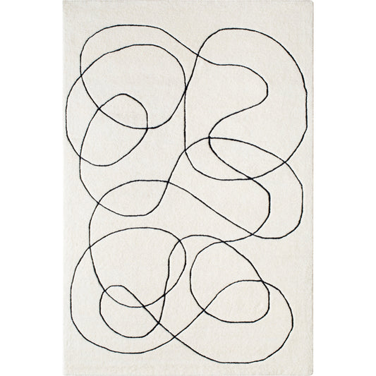 Portobello Rug - 32871 by Livabliss in cream, black. Made from main: 100% wool in a unique style.