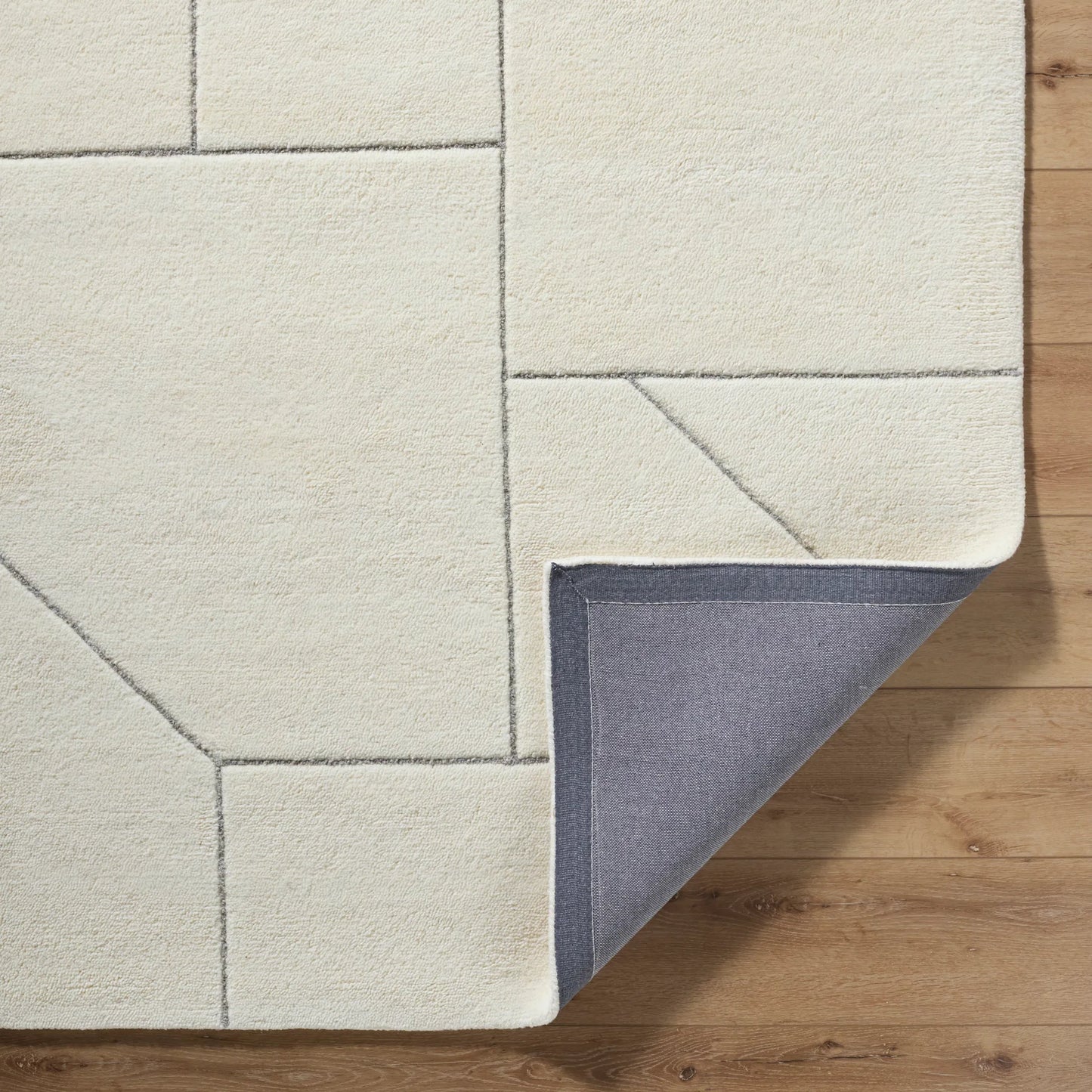 001 SI-2257967,SI-2257968,SI-2257969 | Closeup | Portobello PBO-2316 Rug by Livabliss in ivory, charcoal. Made from wool in a unique style.