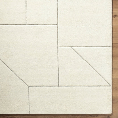Portobello PBO-2316 Rug by Livabliss in ivory, charcoal. Made from wool in a unique style.