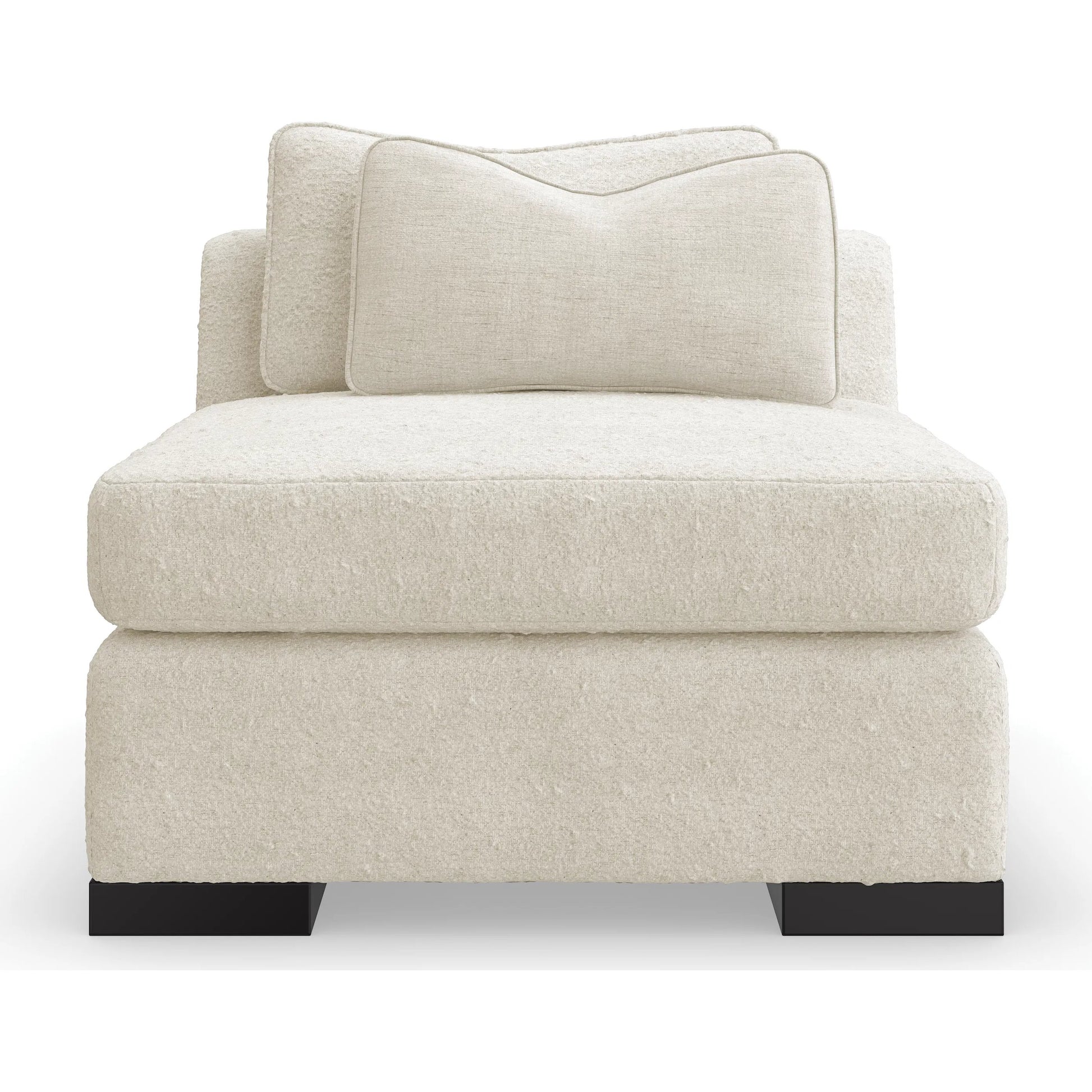 Edge Armless Chair by Caracole in satin ebony. Made from birch in a modern style.