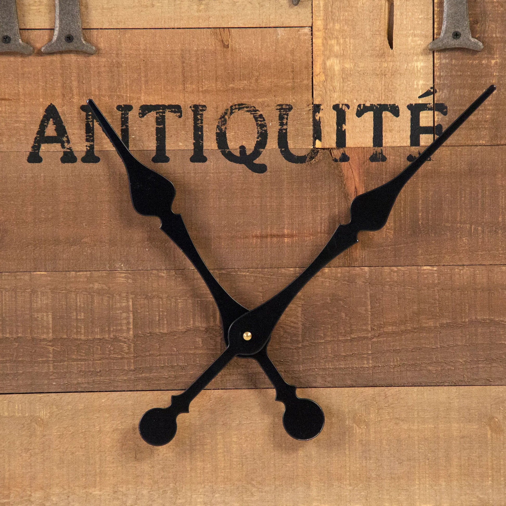 Darcy Wall Clock by Zentique in natural background with gray numbers and fir wood, mdf, resin. Made from fir wood, mdf, resin in a traditional style.