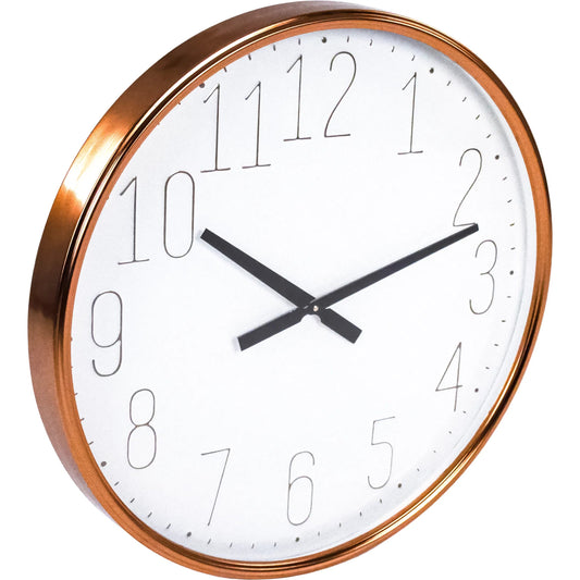 Gold Iron Clock by Zentique in bronze, white, black. Made from iron, mdf in a modern style.