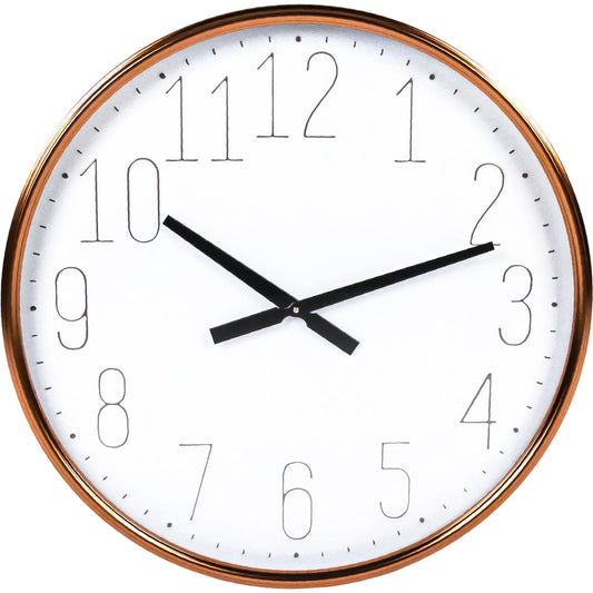Gold Iron Clock by Zentique in bronze, white, black. Made from iron, mdf in a modern style.